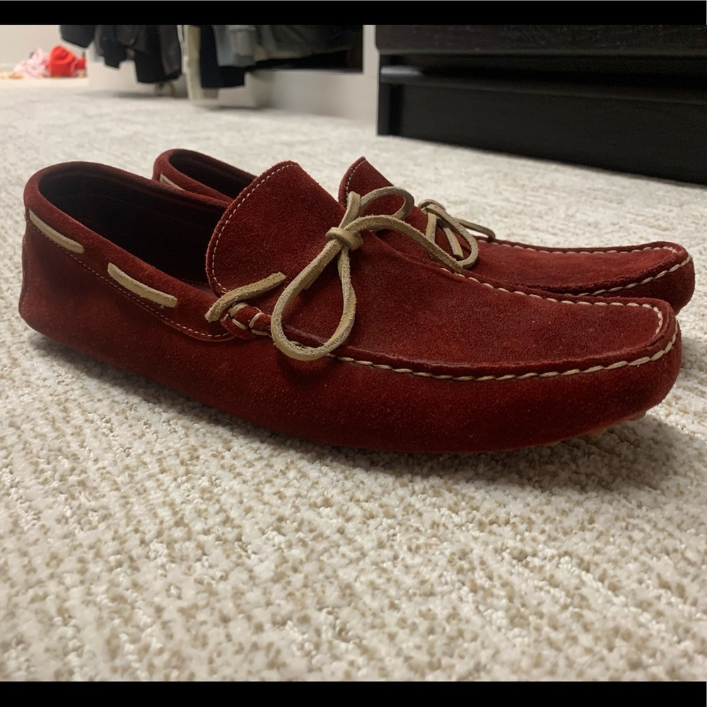 10 red suede loafers faconnable - Picture 3 of 9